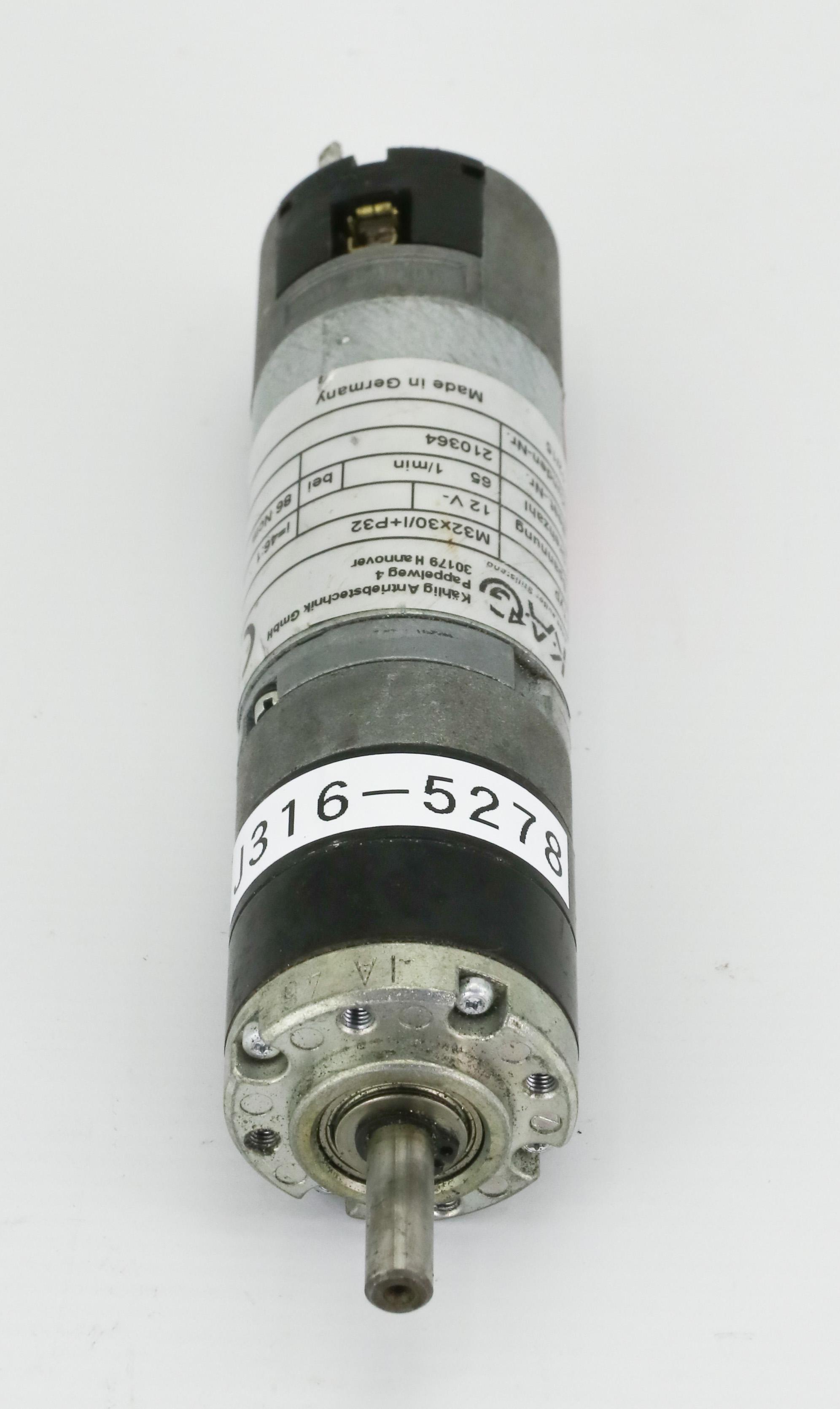 Qテーブル 【E】 5278 KAG PLANETARY GEARHEAD P32 W/ MOTOR TYPE M32, P/N: 210364